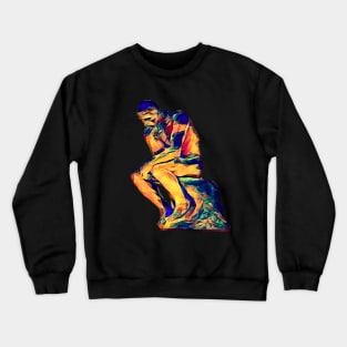 The Thinker Statue Polypaint Crewneck Sweatshirt